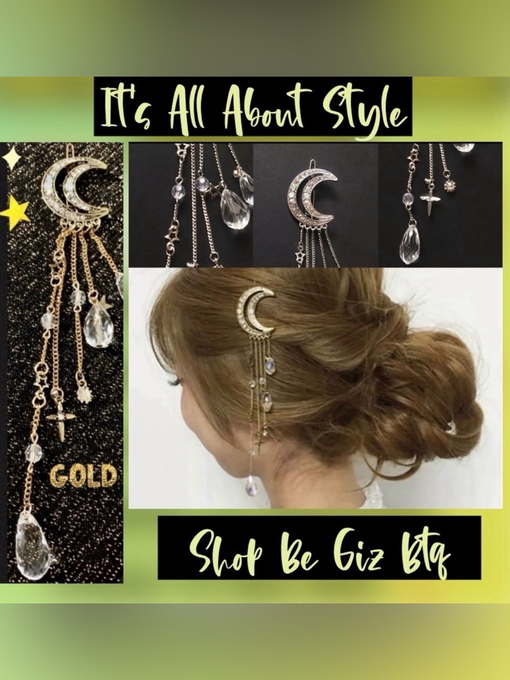 Super Elegant Embellished Hairpin to Enhance your Casual or Night Our Hair look
